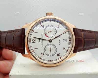 Iwc Schaffhausen Portugieser Chronograph Watch - Fake IWC Rose Gold Men Watches